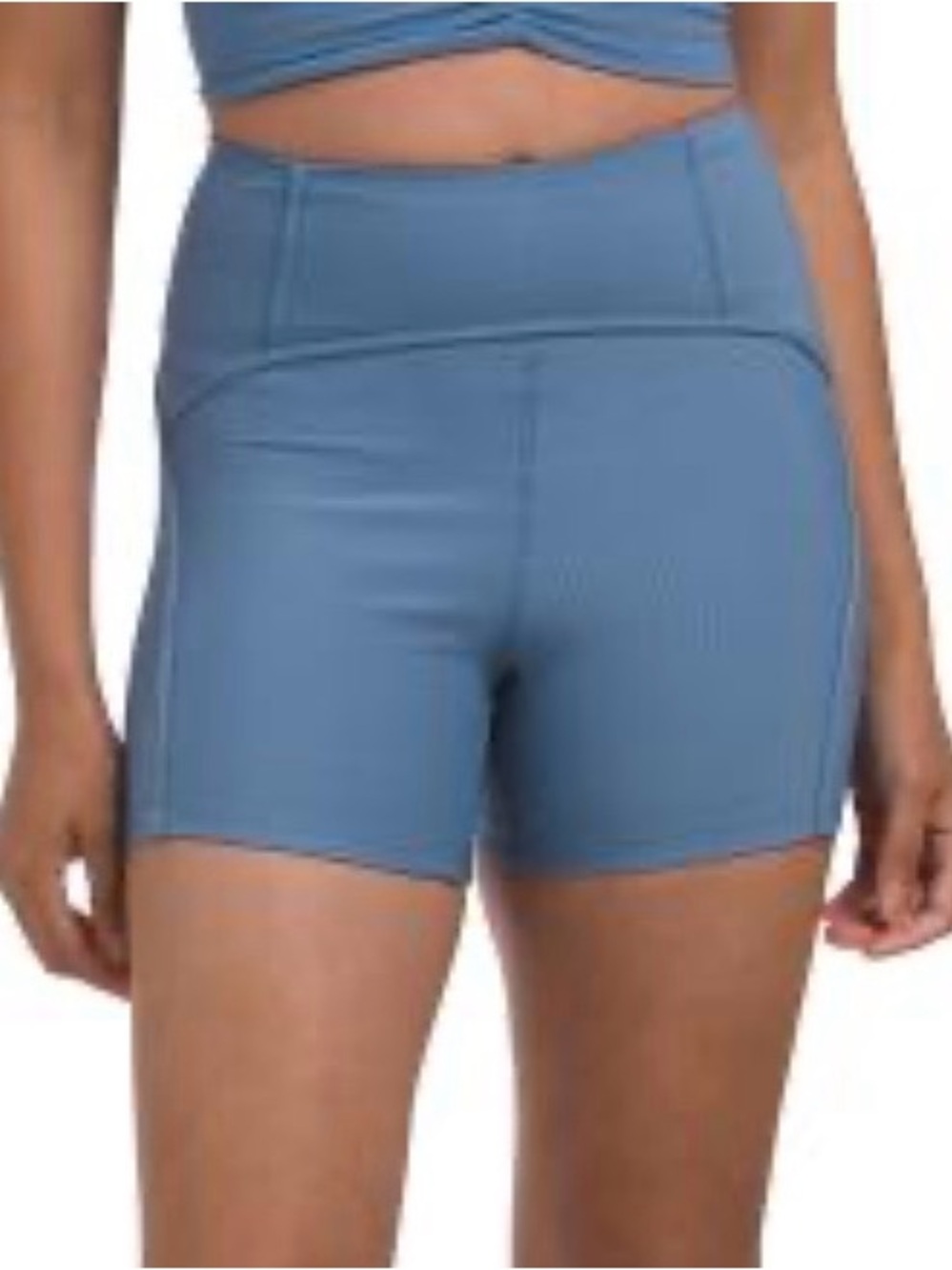 l*space Revel High-Waist Bike Shorts in Slate Celtic